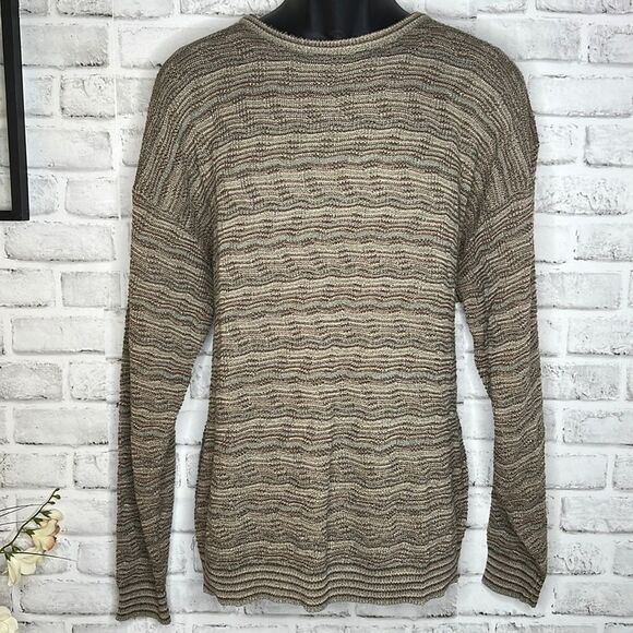 Vintage 90’s Pronto Uomo Sweater Long Sleeve Crewneck Knit Stripe SIZE XXL 2X - Picture 1 of 5